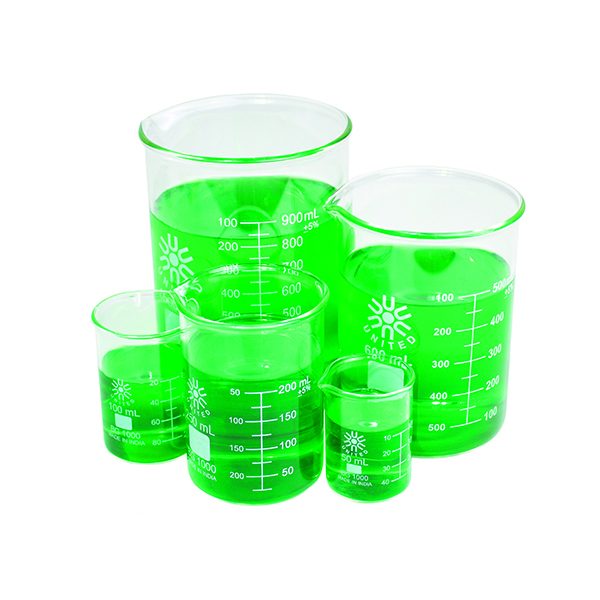 GLASS BEAKER SET of 5, BOROSILICATE